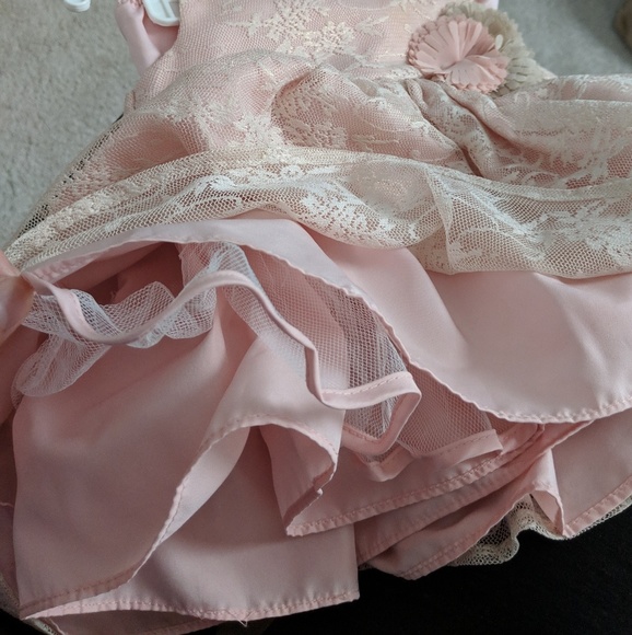 Marmellata formal dress pink and gold lace 3-6m - Picture 4 of 4